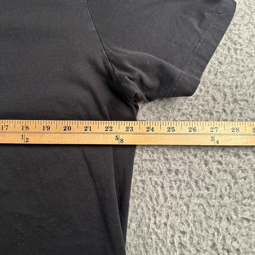 James Perse Polo Mens Size 5 Black Short Sleeve Classic‎ Collared Supima Cotton